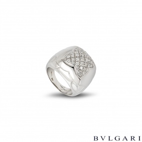 Bvlgari White Gold Diamond Pyramid Ring Bvlgari White Gold Diamond Pyramid Ring